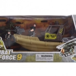 Vojenská sada se člunem, motorkou a figurkami