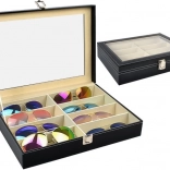 Organizer na brýle se skleněným víkem, 8 přihrádek SOULIMA