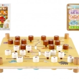 Dřevěný edukační labyrint 2 v 1 CLASSIC WORLD – farma a abeceda, 30 × 30 cm