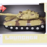 Tank béžový na baterie se světly a zvuky