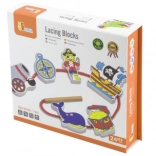 dřevěné navlékací kostky pirát