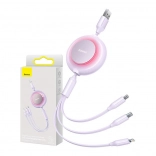 Baseus Bright Mirror II Series zatahovací 3v1 rychlonabíjecí kabel