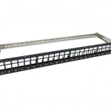 Modulární patch panel 1U prázdný 24 portů pro keystone