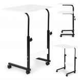 Mobilní stolek na notebook na kolečkách - bílý