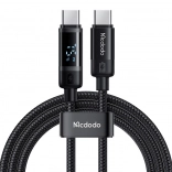 MCDODO USB‑C na USB‑C kabel s displejem, 60 W, 1,2 m, černý