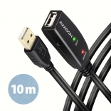 Axagon ADR-210 aktivní USB 2.0 prodlužovací kabel A–M na A–F 10 m