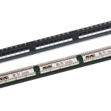 Patch panel UTP kat. 6, 19" 1U, 24× RJ45, LSA