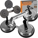 Hliníková trojitá přísavka na sklo BIGSTREN 120 mm, 150 kg