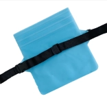 Voděodolná ledvinka a pouzdro na opasek – světle modrá