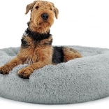 Univerzální plyšový pelíšek pro psy a kočky, 80 cm - světle šedý