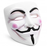 Maska guy fawkes ANONYMOUS V JAKO VENDETA, bílá
