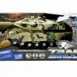 Tank se světlem a zvuky na setrvačník