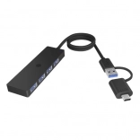 Rozbočovač s 4 porty USB Typ-A s konektorem Typ-C/A