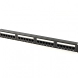 Patch panel 19" 24 portů kat. 5e U/UTP 1U černý DIGITUS