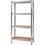 Kovový regál s 4 policemi 150x75x30 cm