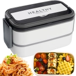 Stohovatelný bento box s přepážkami 1400 ml s příbory