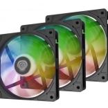 Sada 3 ventilátorů GENESIS Oxal 120 ARGB, černé