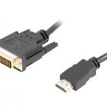 Lanberg HDMI na DVI-D dual link kabel 1,8 m černý
