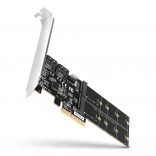 PCIe kontroler AXAGON s 2× SATA 6G a 2× interními sloty M.2 B‑key SATA, SP & LP