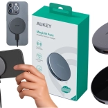 Magnetická bezdrátová nabíječka AUKEY MagFusion 15W Qi2 (černá)