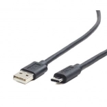 USB kabel 2.0 A (samec) na USB-C (samec) 1.8 m, černý