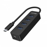 Aktivní USB-C hub UNITEK s 4× USB-A 3.1, 10 W