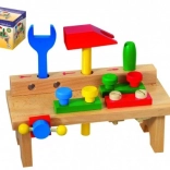 Detoa ponk – dřevěný pracovní stůl s nářadím