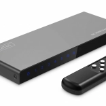 DIGITUS 8K HDMI přepínač 5×1, 60 Hz (4:4:4), HDR, HDCP 2.3, s dálkovým ovládáním, černý