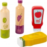 Dřevěná sada dochucovadel do dětské kuchyňky