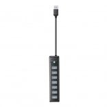 Orico adaptér USB hub 7x USB 3.0 (černý)