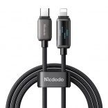 Nabíjecí kabel Mcdodo s USB-C a Lightning konektorem a LED displejem