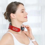 Elektrický masážní přístroj na krk – červený