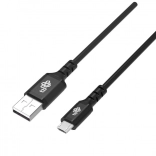 USB kabel TB 1m silikonový černý s rychlým nabíjením
