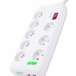 Přepěťová prodlužovací lišta HOME, 8 zásuvek, 2 m