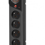 Prodlužovací přepěťová zásuvková lišta ARMAC Z5, 5 zásuvek, 1,5 m, 10 A, černá