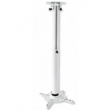 Stropní držák na projektor, výškově nastavitelný 50–77 cm, nosnost 15 kg, bílý