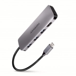 Wieloportový Hub 3x USB-A + HDMI + SD/microSD, USB-C 3.2 Gen1, 20cm kabel USB-C