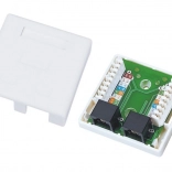 Nástěnná zásuvka UTP Cat.5e 2x RJ45