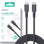 Černý kabel USB-C na USB-C 1,8 m s výkonem 100W od Aukey