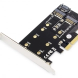 PCIe adaptér na M.2 NGFF/NVMe SSD pro SATA a NVME