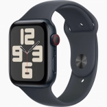 Apple Watch SE GPS + Cellular s hliníkovým pouzdrem 44 mm v barvě půlnoci, sportovní pásek M/L