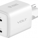 Nabíječka USB C dual 35W VOLT GaN bílá