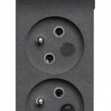 Přepěťová ochranná prodlužovací zásuvka Lestar ZX 510, 1 zásuvka, 1,5 m, černá