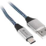 USB 2.0 kabel USB‑A na USB‑C, 1 m, černo‑modrý