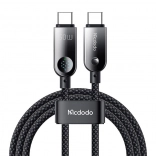 MCDODO USB‑C na USB‑C kabel s LED displejem 60 W, 1,2 m, černý