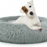 Univerzální plyšový pelíšek pro psy a kočky, 60 cm - světle šedý