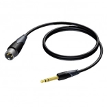 Kabel XLR mužský - 6,3 mm Jack mužský stereo 3 m