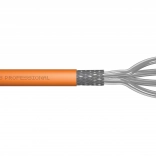 Instalační telekomunikační kabel kat. 7 S/FTP, LSOH, AWG 23/1, 50 m, oranžový