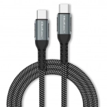 Kabel USB-C 100W s rychlým nabíjením a Data Transferem, nylonový opletený, 1m