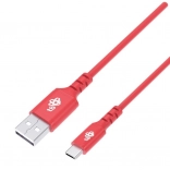Silikonový kabel USB–USB‑C 1 m, červený, Quick Charge